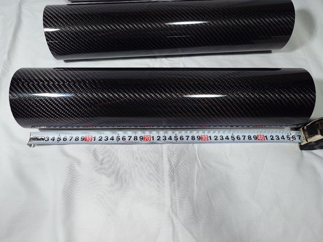 ②バイク用 カーボンシェル サイレンサー用３本 外径100mm L450mm Amazon.co.jp: バイクパーツ カーボンシェル サイレンサー用3本